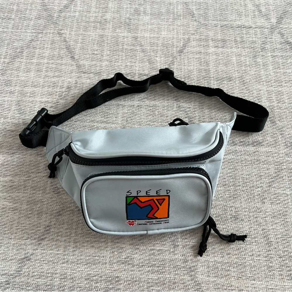 Vintage Wurth SPEED Grey Outdoors Hiking Casual Running Fanny Pack Bag